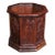 Vintage Chinese Huali Rosewood Brush Pot | Octagonal Carved Eight Immortals Motif For Sale