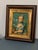 Mid 20th Century Vintage Framed Hand-Painted Metal Portrait Plaque, After Perronneau, Girl With Kitten For Sale - Image 5 of 8