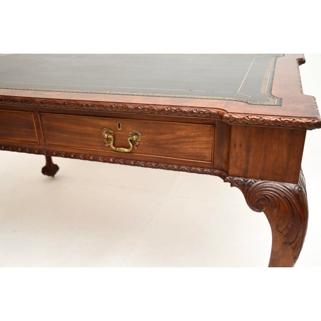 Antique Chippendale Revival Desk from Gillows, 1890s For Sale - Image 13 of 16