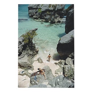 Slim Aarons, on the Beach in Bermuda, Limited Edition Estate Stamped Photographic Print, 1980s For Sale