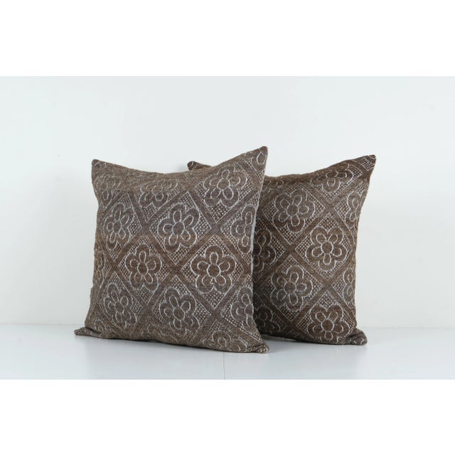 Bohemian Kilim Cushion Cover - A Pair Elevate your home decor with these exquisite 20" x 20" pillow covers crafted from...