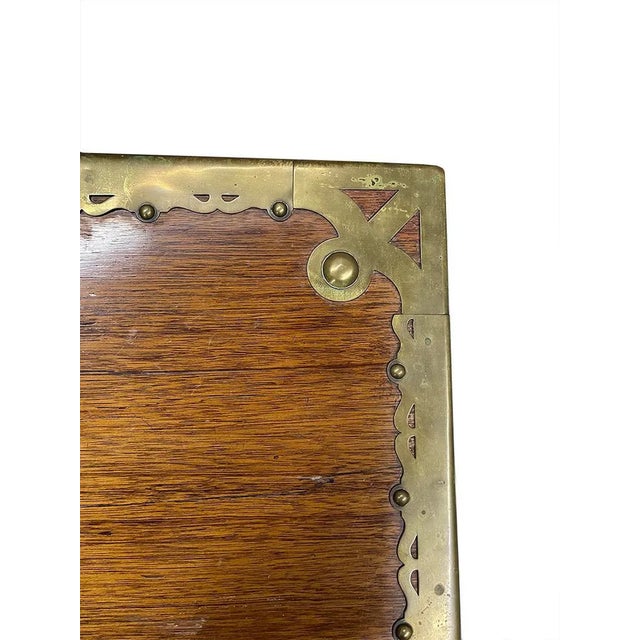 Antique Camphor Wooden Chest with Brass, 1784 For Sale - Image 11 of 13