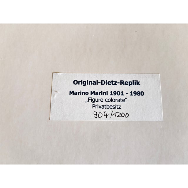 Paper Marino Marini, Red Composition, 1980, Silkscreen, Framed For Sale - Image 7 of 10
