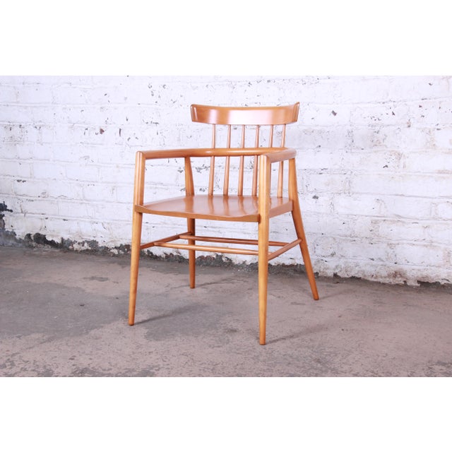 Paul Mccobb Planner Group Solid Maple Spindle Back Armchair Chairish