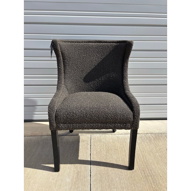Elevate your dining or workspace with the Set of Six Bellevue Modern Charcoal Gray Chairs from Alder & Tweed. Featuring a...