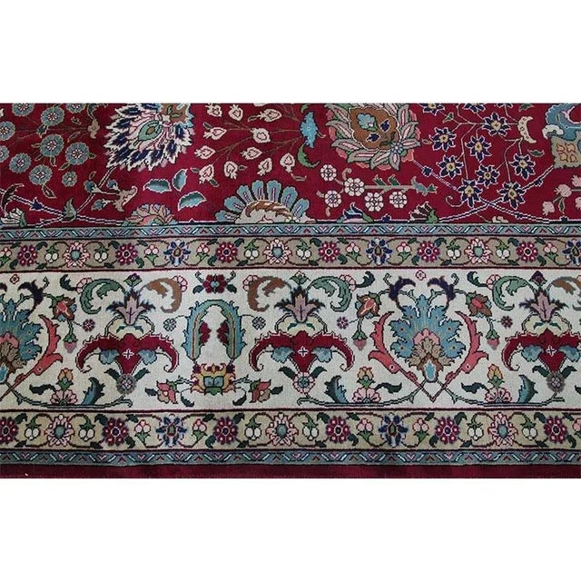 Textile 1960s Old Persian Tabriz Area Rug 9’9″ X 15’9″ For Sale - Image 7 of 13