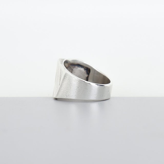 Vintage Lapponia Sterling Silver Modernist Ring For Sale - Image 9 of 10