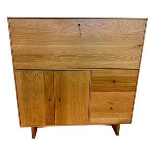 Room & Board Hudson Office Armoire With Wood Base For Sale