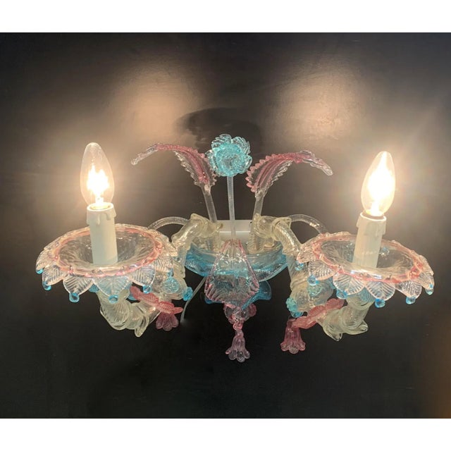 Murano Glass Wall Sconce from Seguso, 1980s For Sale - Image 7 of 9