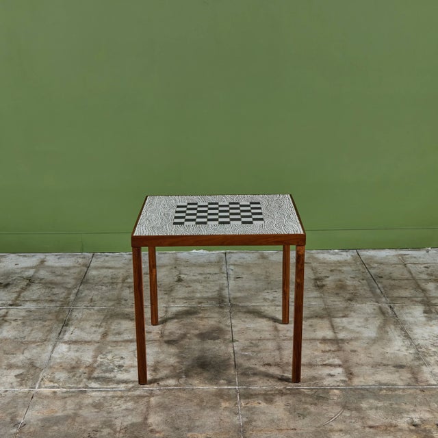 Gordon & Jane Martz Ceramic Tile Chess Table in the Style of Gordon & Jane Martz For Sale - Image 4 of 18