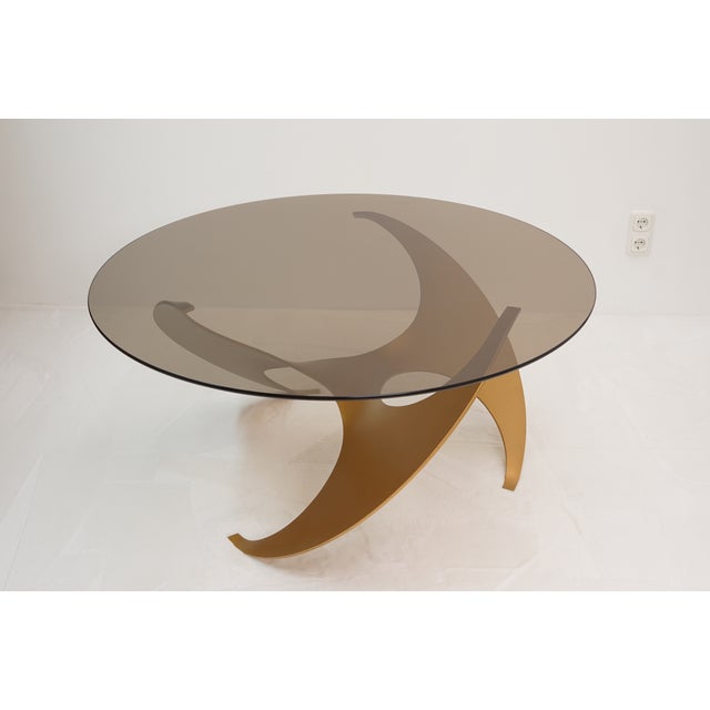 Aluminum Propeller Coffee Table attributed to Knut Hesterberg for Ronald Schmitt, 1960s For Sale - Image 13 of 16