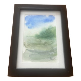 “Morning Fog” Framed Signed Original Watercolor by Nancy Smith For Sale