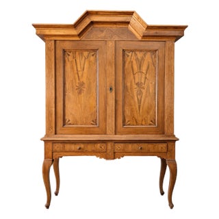 18th Century South German Walnut Marquetry Cabinet, Circa 1760–1780 For Sale