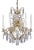 Baroque Style Chandelier with Candleholders in Brass and Crystals by Krebs Stockholm, 2020 For Sale