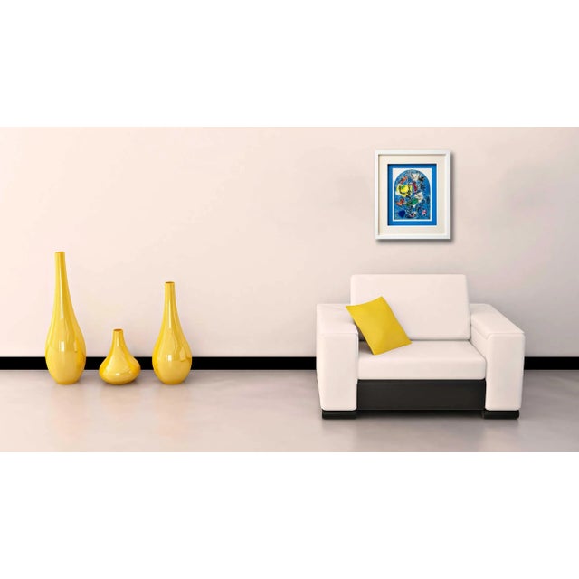 Limited Edition Marc Chagall Color lithograph, 1962. Titled: Dan. Size: 21,8x29,5cm. Frame Size: 18 1/2 x 21 1/2in. From...