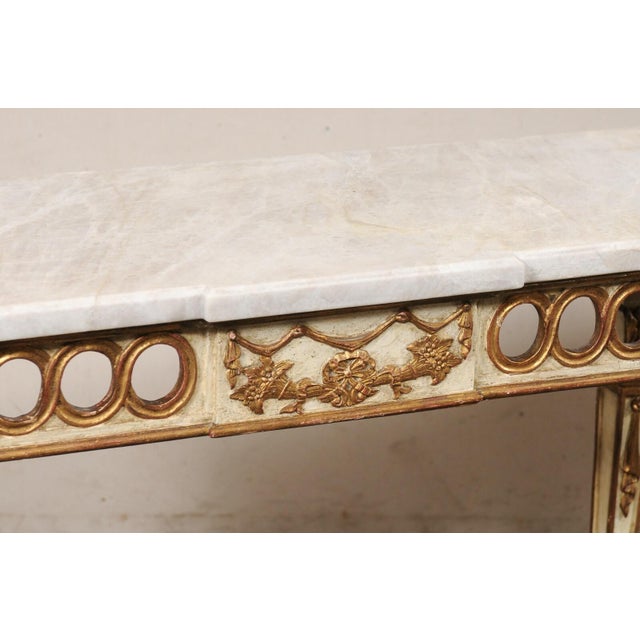 Mid 20th Century Italian Neoclassical Console with Stone Top For Sale - Image 11 of 11