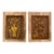Pair of c.1920 Antique Chinese Giltwood Openwork “Peace & Prosperity” Panels For Sale