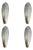 Italian Brass Wall Sconces in Diamanted Murano Glass by Simoeng, Set of 4 For Sale