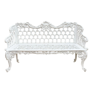 Vintage Cast Aluminum Outdoor Bench
