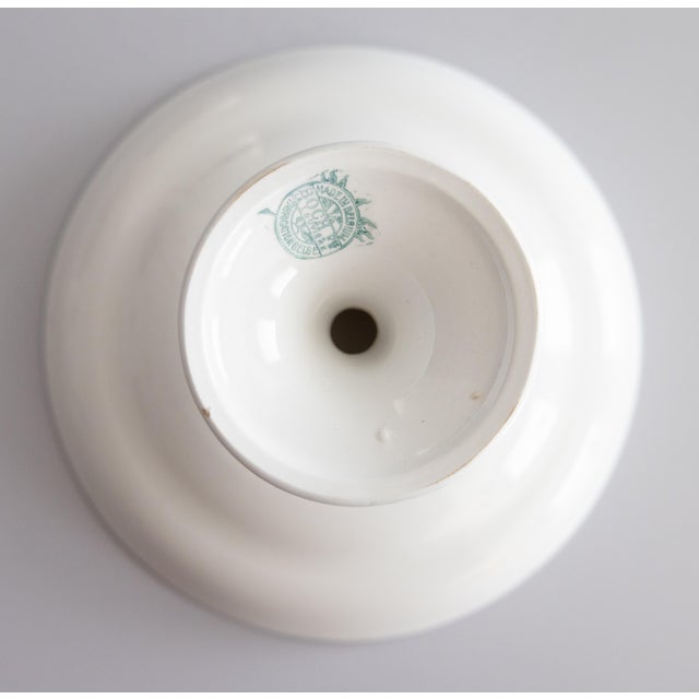 White Antique Belgian White Ironstone Gilt Pedestal Compote For Sale - Image 8 of 10