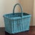 Offering a lovely mid-20th century market/gathering basket with pretty french randing and braided rim. Love the vibrancy...