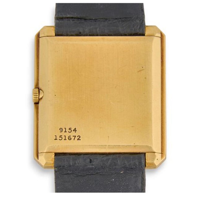 Piaget 1970s Piaget Protocole Jade Dial 18k Gold 25mm Vintage Watch For Sale - Image 4 of 9