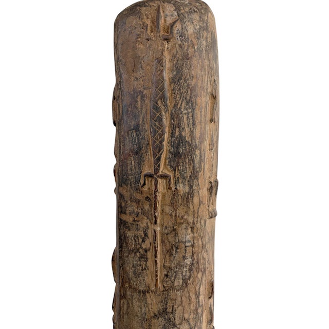 1980s Large Vintage Unique Dogon Hand Carved Wooden Box Mali 25" H For Sale - Image 5 of 9