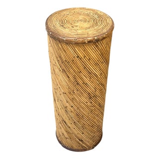 Crespi Style Split Reed Tall Pedestal For Sale
