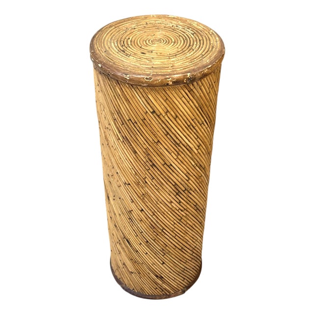 Crespi Style Split Reed Tall Pedestal For Sale