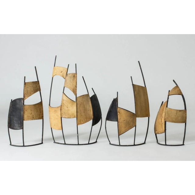 1960s Leather and Metal Sculpture by Fred Leyman For Sale - Image 5 of 6