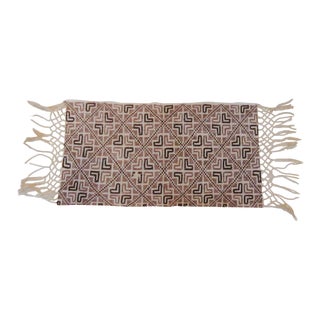 Boho Moroccan Brown & Tan Table Runner Textile For Sale