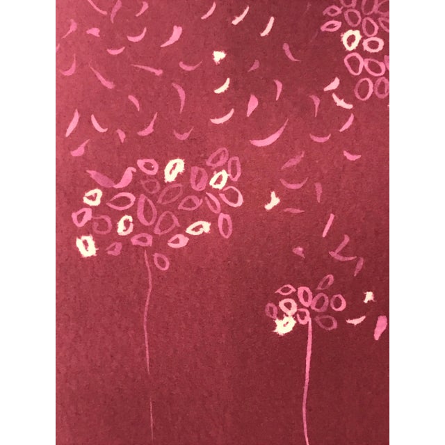 1960s Vintage Mid Century Modernist Abstract Serigraph Trees For Sale - Image 5 of 7