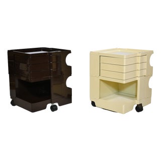 Space Age Plastic Rolling Container by Joe Colombo, 1970, Set of 2 For Sale