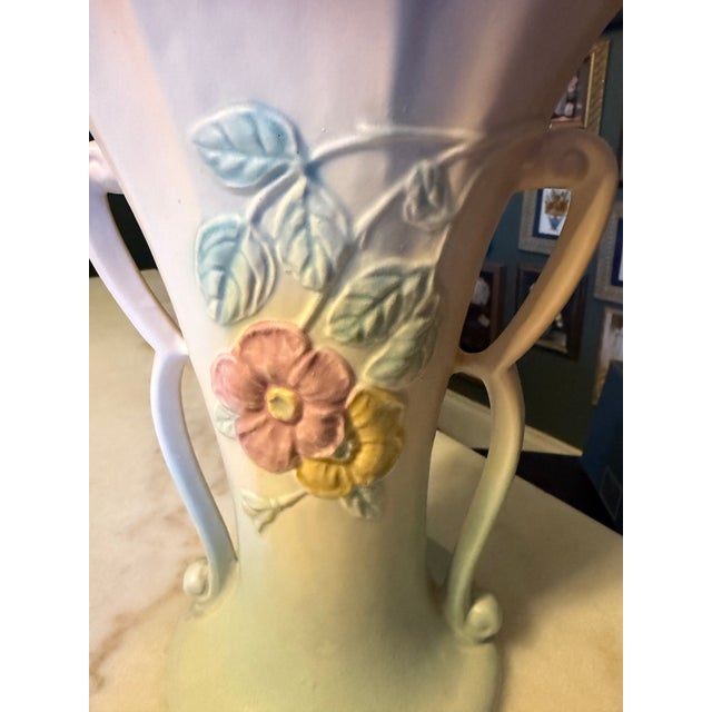 Ceramic Vintage Hull Art Pottery Art Deco Dogwood Vase #510-10 1/2 ca.1940s For Sale - Image 7 of 12