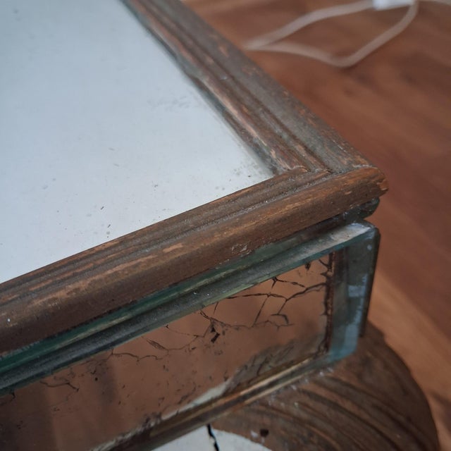 Antique Baroque Style Side or Coffee Table with Mirrored Top, 1890s For Sale - Image 5 of 17