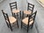 Rustic Chairs with Straw Seats, 1950, Set of 4 For Sale - Image 3 of 14