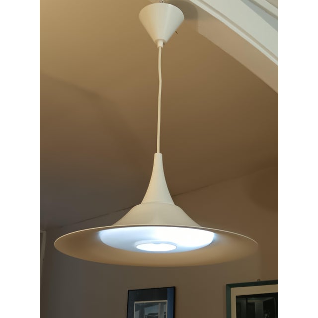 Saucer-Shaped Pendant Light, France, 1970 For Sale - Image 11 of 11