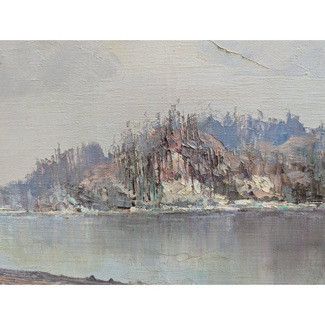 Early 20th Century Oil Painting by Artist Vladimir Lebedeff/Lebedev Impressionist Oil Painting of Autumnal Landscape For Sale - Image 12 of 14