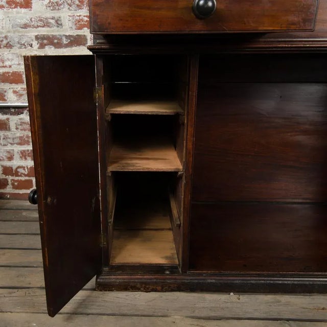 An English Mahogany Kneehole Desk, 19th C. For Sale - Image 9 of 10