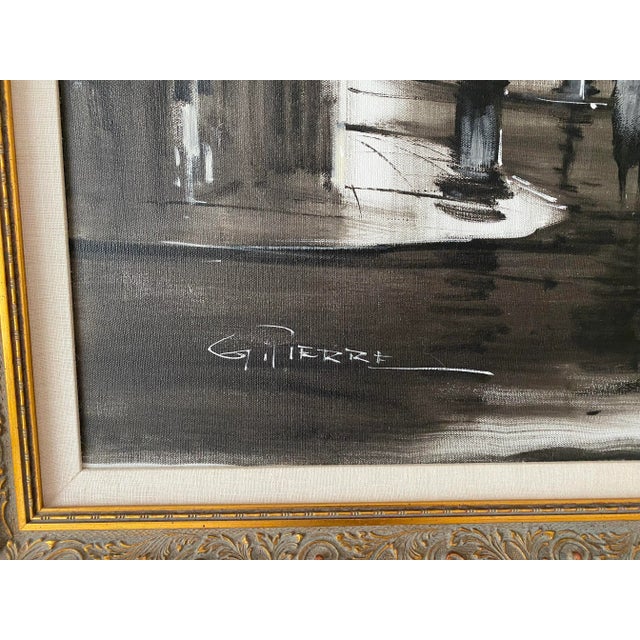 Large Paris Cityscape Oil on canvas. Mid 20th Century. by Gaston Pierre born in 1932 in Belgium. A stunningly interesting...