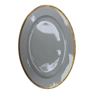 Antique Greek Key Porcelain Platter For Sale