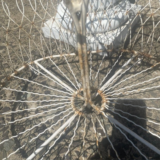 Metal Vintage French Style White Wire / Metal 3 Tier Oval Planter or Display Rack For Sale - Image 7 of 13