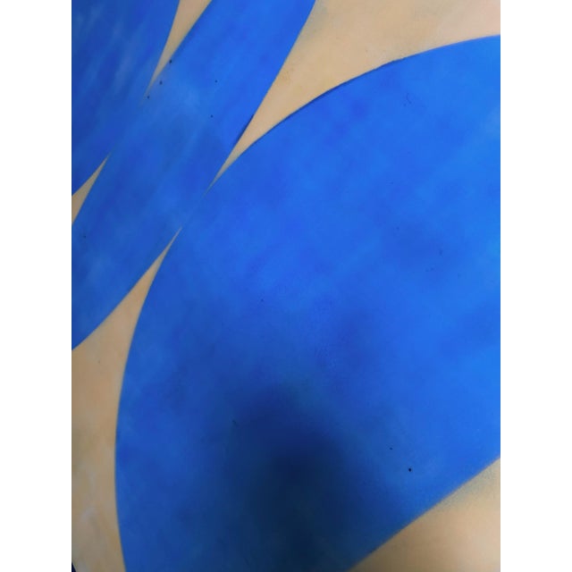 Blue Original Encaustic Mixed Media Painting by Gina Cochran - "The Rook" For Sale - Image 8 of 9