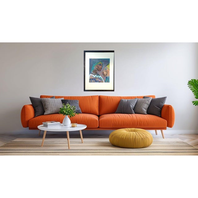 Paper Double Portrait of Performers by Josef Presser (1909-1967) For Sale - Image 7 of 8