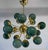 Aqua Brass and Murano Glass Sputnik Chandelier in Sage Green, 2000s For Sale - Image 8 of 12