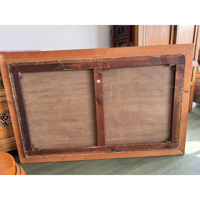 Brown Antique 19th Century British Oil Painting “The Ford, Varaley Woods” by H. Pope For Sale - Image 8 of 12