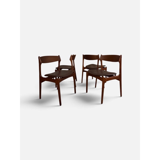 Danish Teak Dining Chairs by Erik Buch for O.D. Møbler, Denmark, 1960s, Set of 4 For Sale - Image 9 of 9