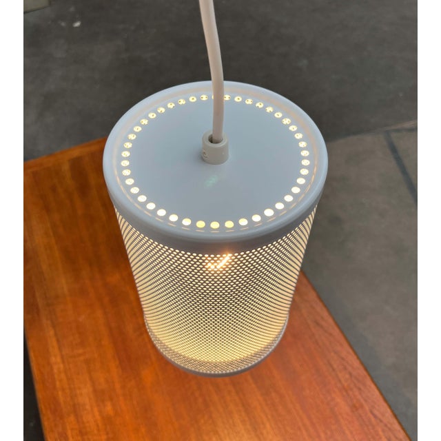 Minimalist Perforated Metal Pendant Lamp from Orno, Finland For Sale - Image 10 of 18