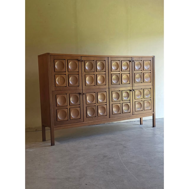 Brutalist Oak Sideboard, 1970s For Sale - Image 16 of 16