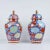 Large Pair of 19th Century Richly Colored Porcelain Covered Jars For Sale - Image 4 of 12
